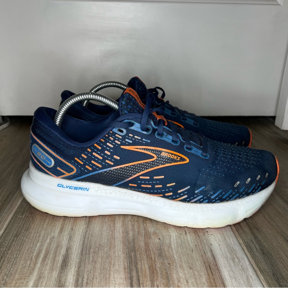 Brooks Men's Navy and Orange Glycerin Running Shoes